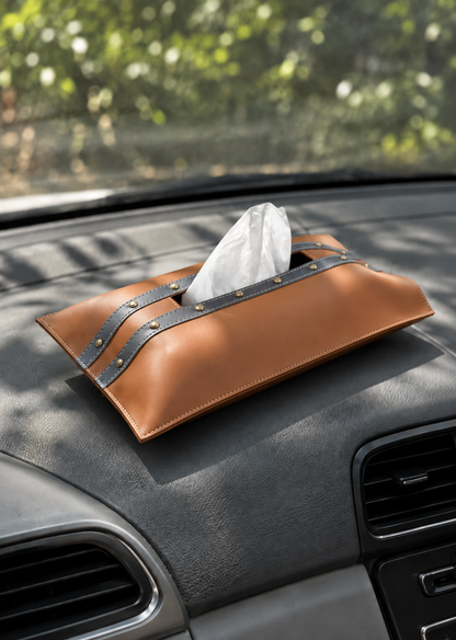 Tan &amp; Grey Tissue Cover