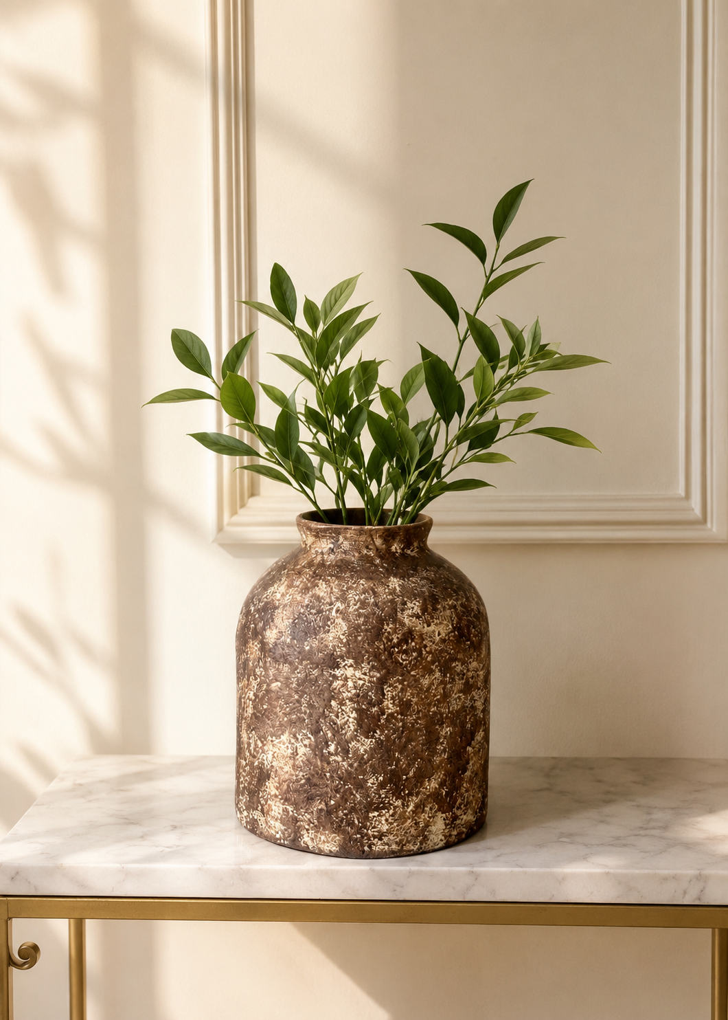 Fossil Vases - Aged Brown