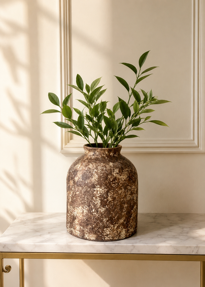 Fossil Vases - Aged Brown