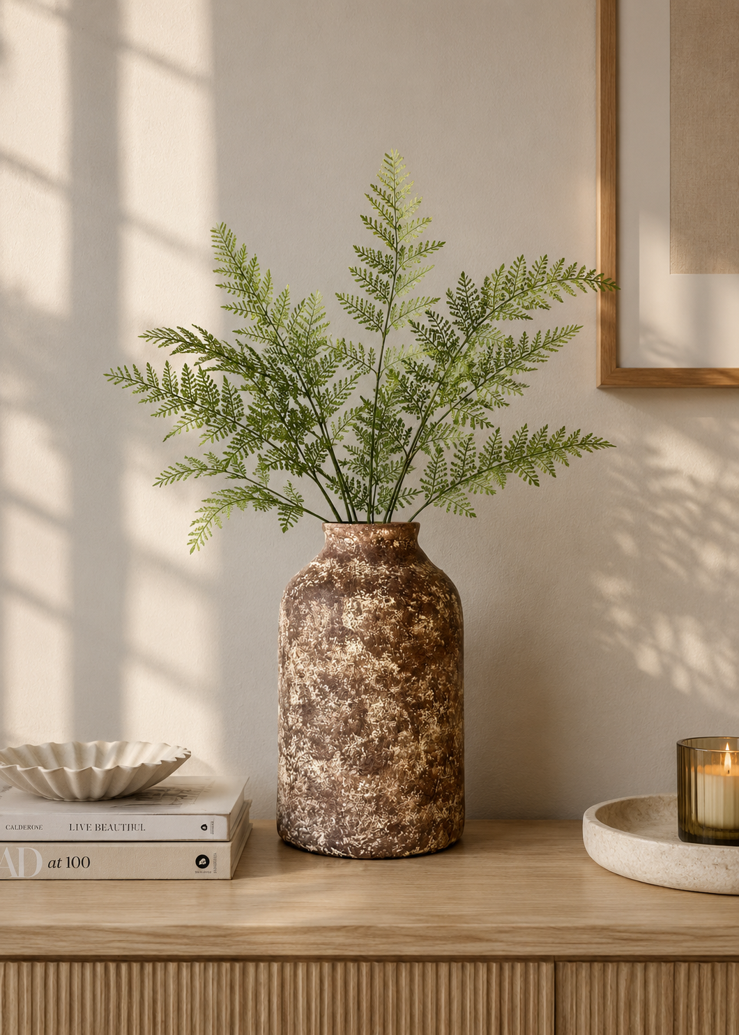 Fossil Vases - Aged Brown