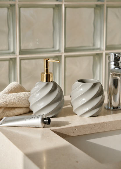 Swirl Bathroom Set - Grey