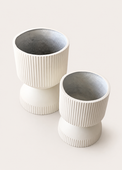 Willow Reversible Planters - Ivory