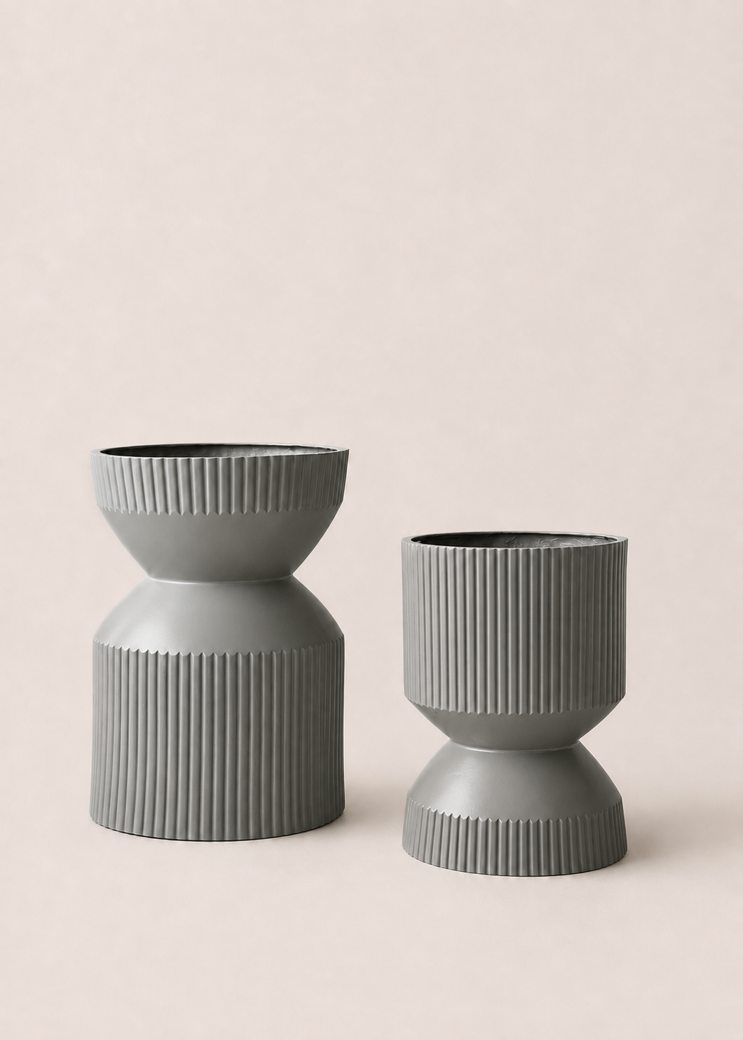 Willow Reversible Planters - Light Grey