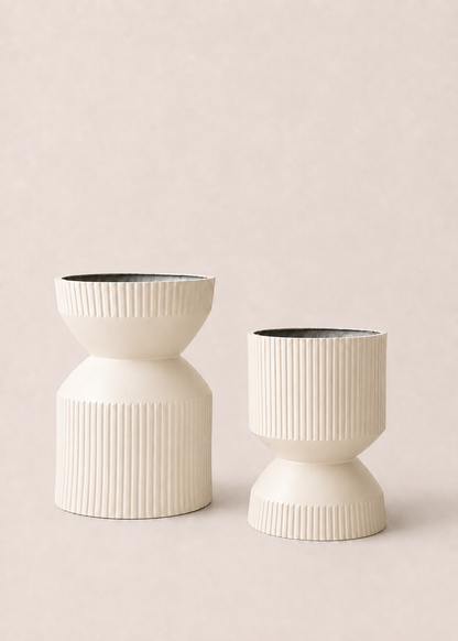 Willow Reversible Planters - Ivory
