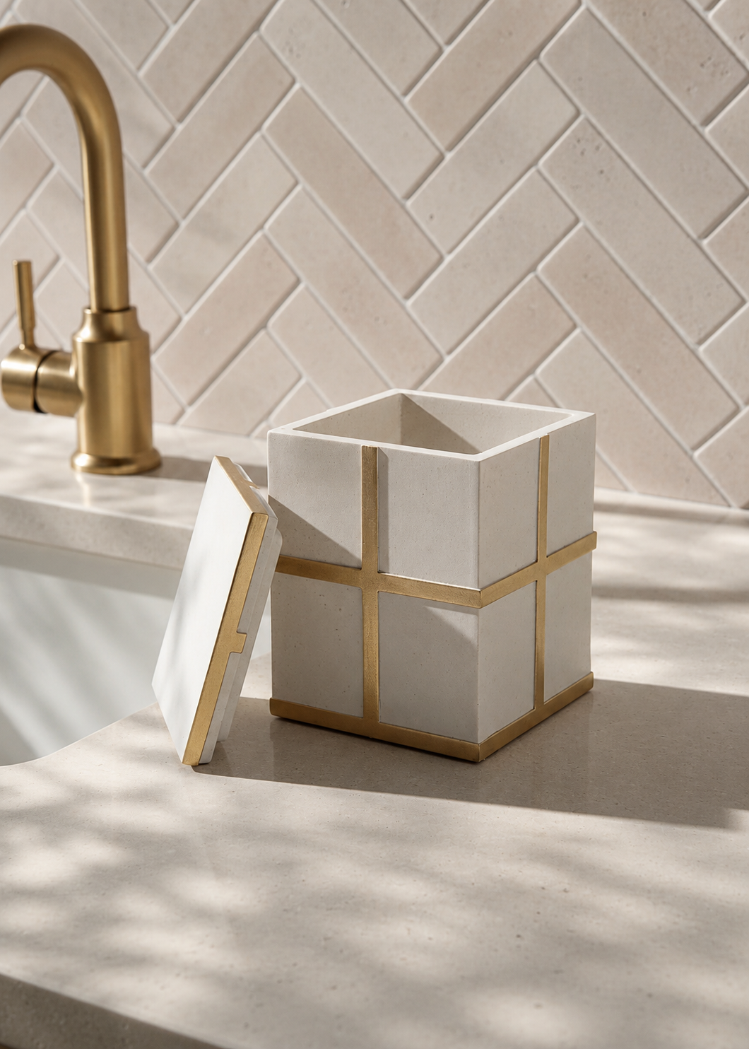 Axia Cotton Jar - Ivory
