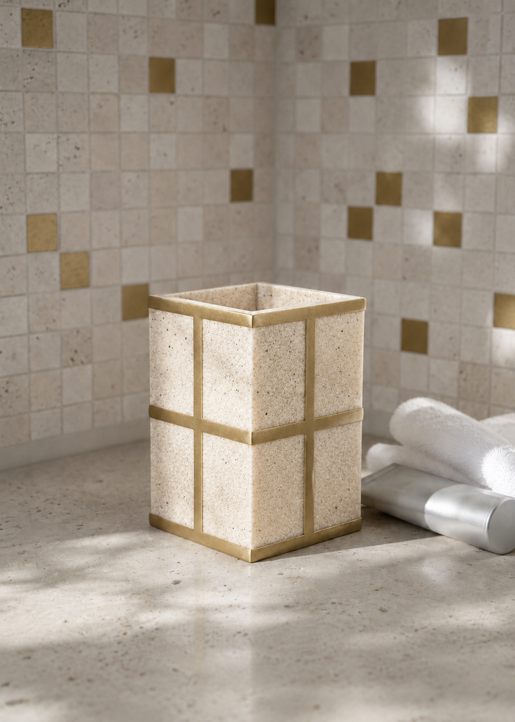 Axia Bathroom Tumbler - Beige