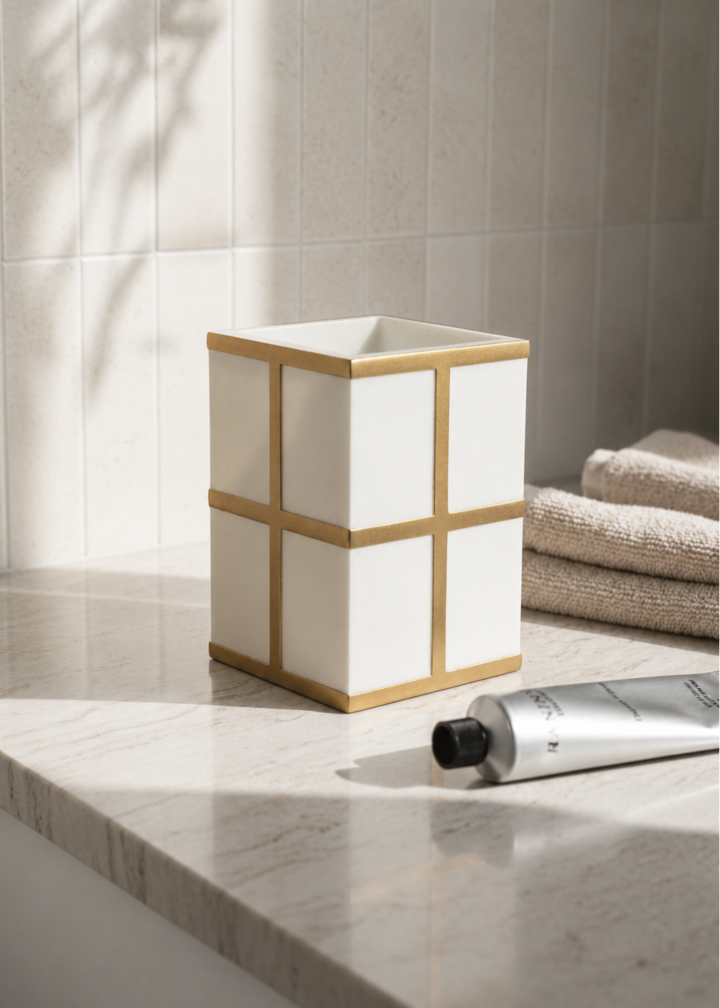 Axia Bathroom Tumbler - Ivory