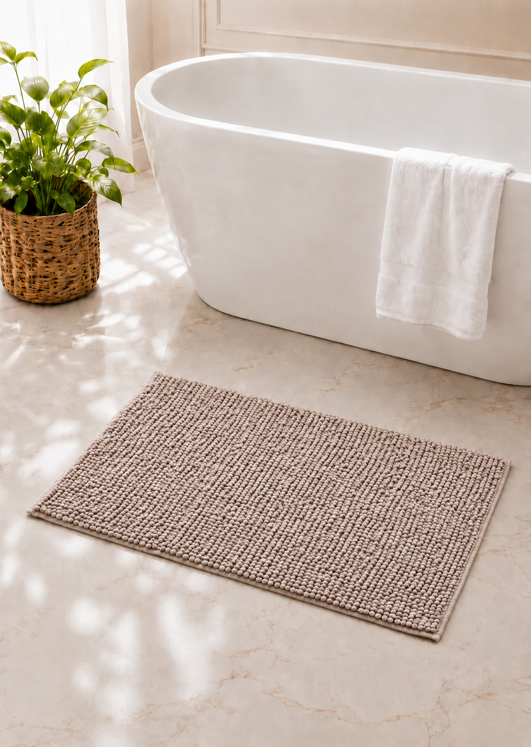 Aura Bath Mat - Beige