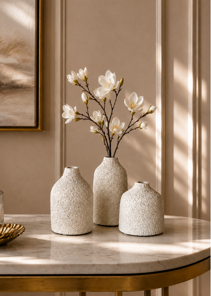 Elma Glass Vase - Textured (Set of 3)