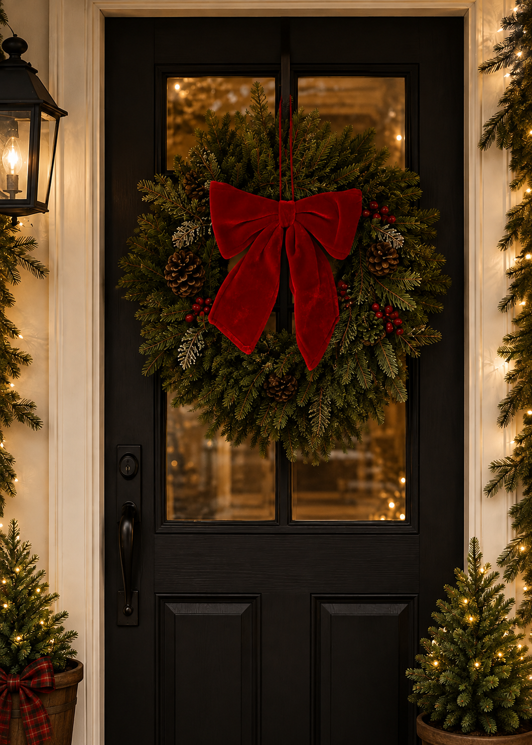 Ruby Christmas Bow Ornament -1.5 Feet