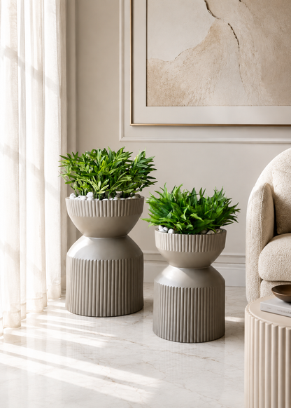 Willow Reversible Planters - Beige