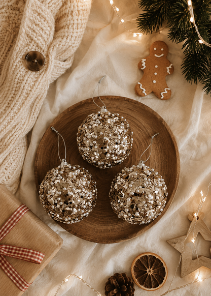 Aurora Sparkle Hanging Ornament - (Set of 3)
