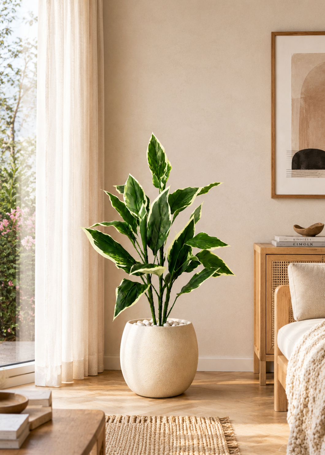 Artificial Hosta Plant - 3.5 Feet