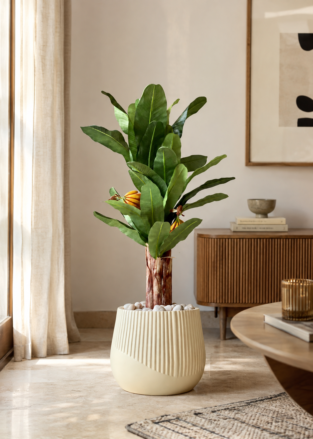 Artificial Fruiting Banana Plant - 3 Feet