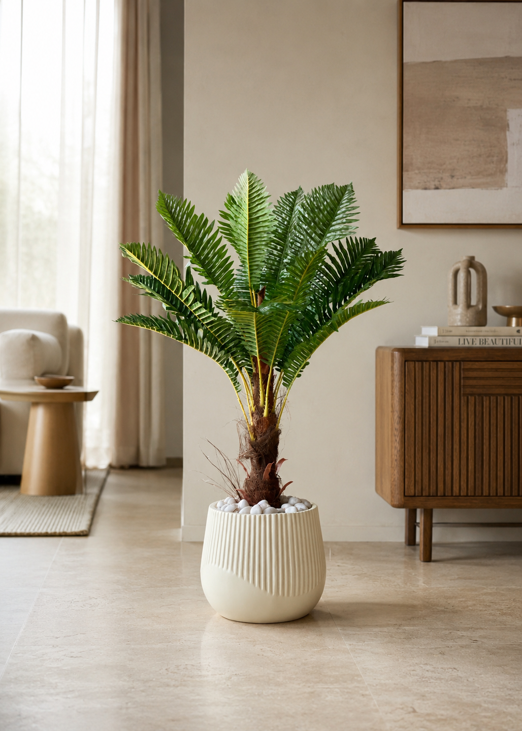 Artificial Tropica Fern Palm Tree - 3 Feet