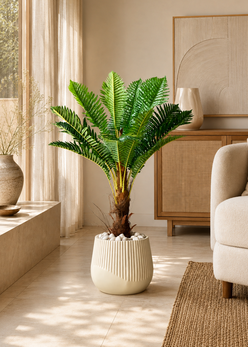 Artificial Tropica Fern Palm Tree - 3 Feet