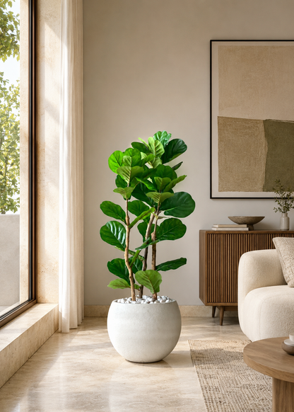 Artificial Verde Fiddle Fig Plant - 4 Feet