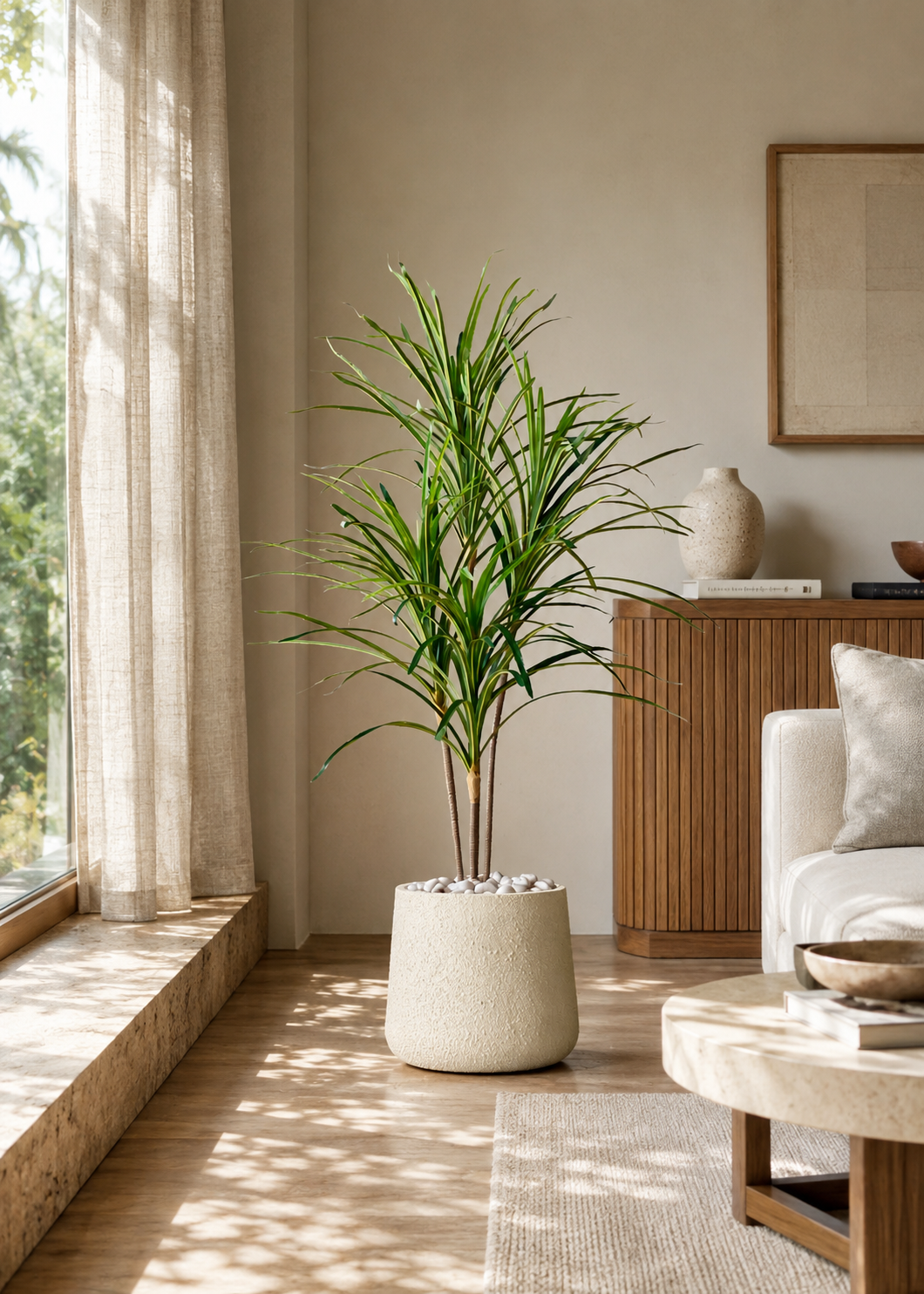 Artificial Serene Dracaena Plant - 4 Feet