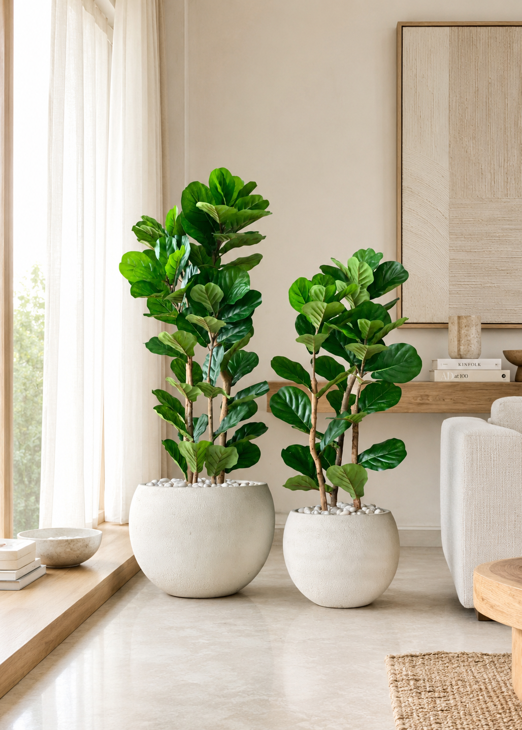 Artificial Verde Fiddle Fig Plant - 4 Feet