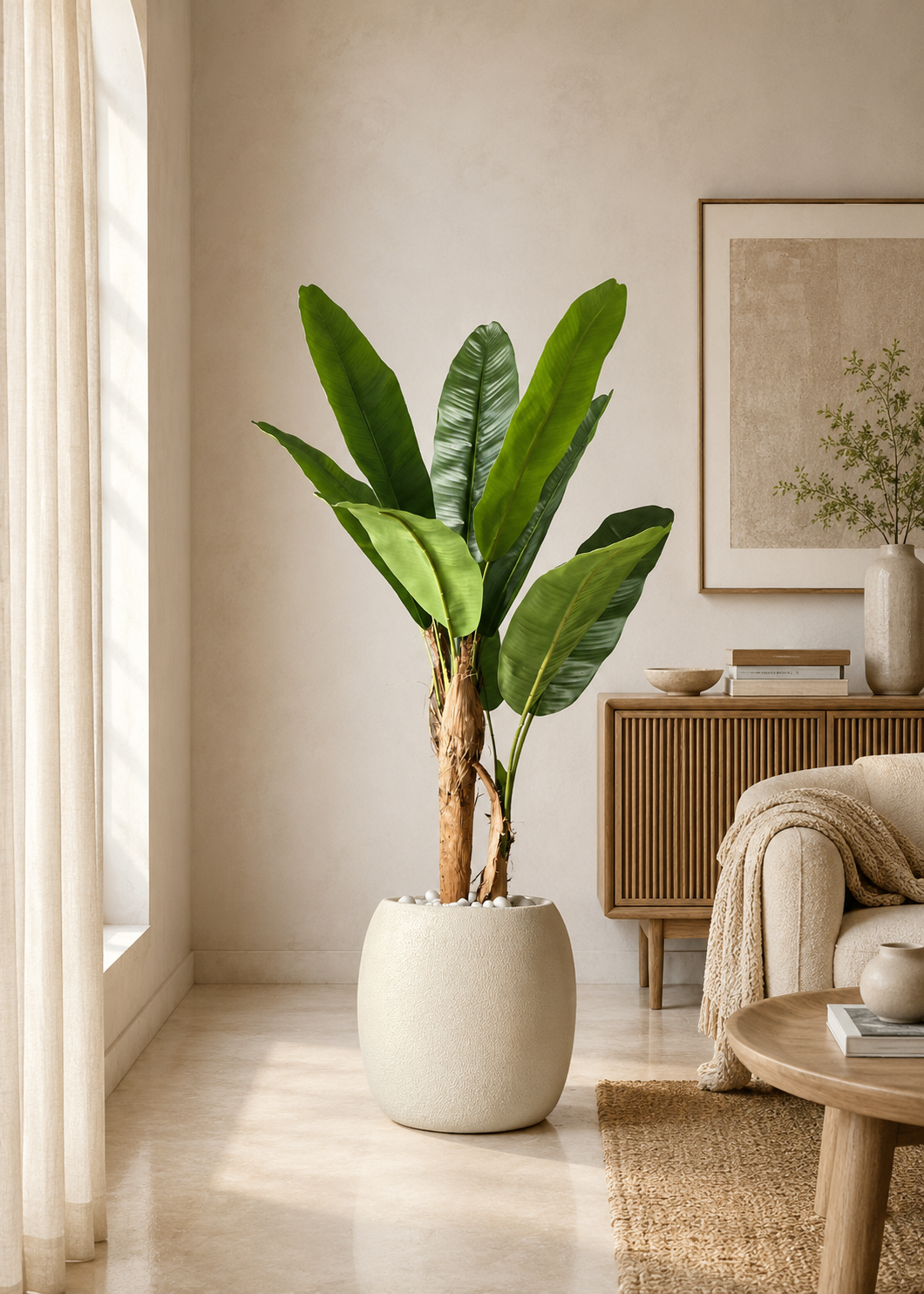 Artificial Musa Palm Plant - 4 Feet