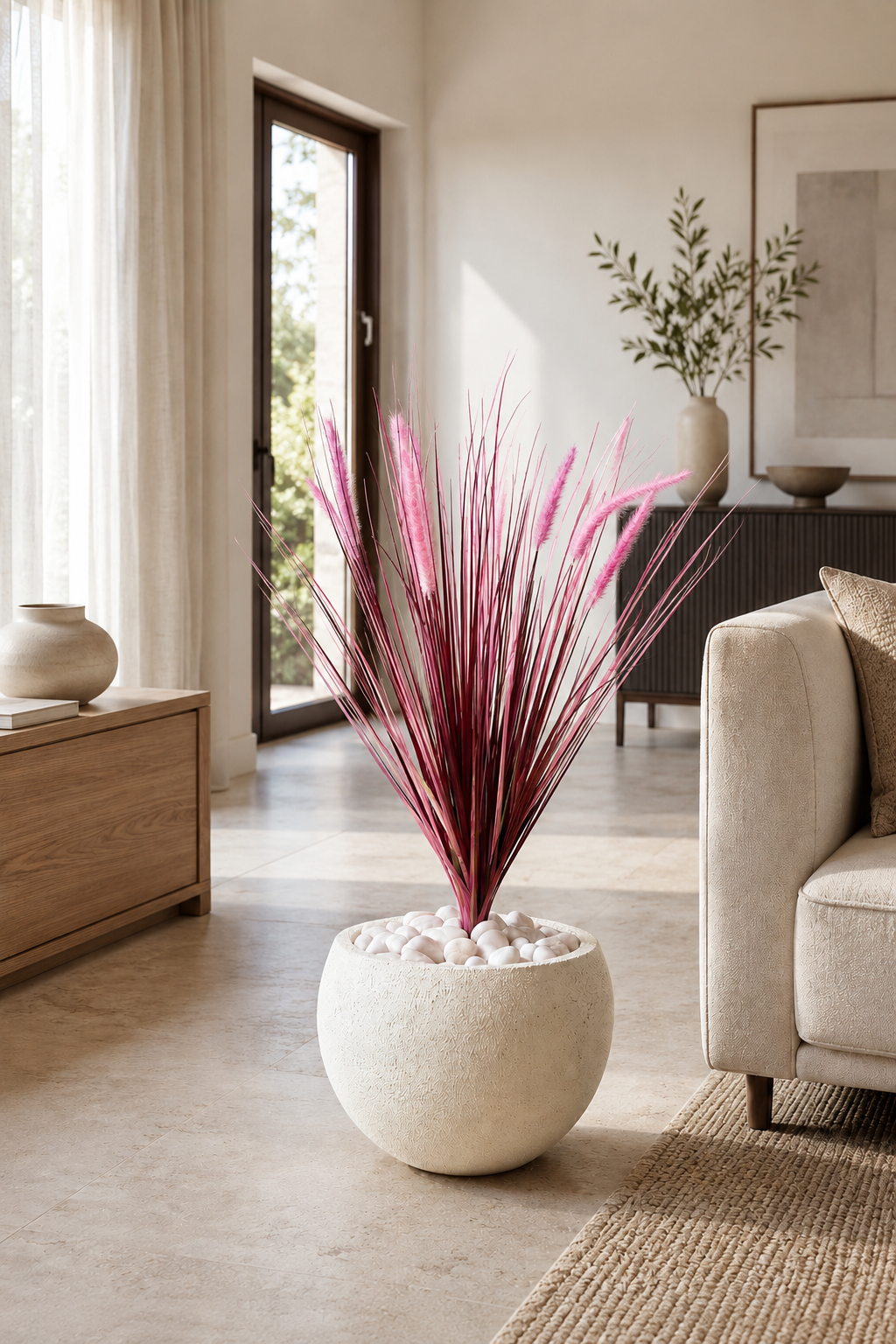 Artificial Pennisetum Pampas Bunch - 3 Feet