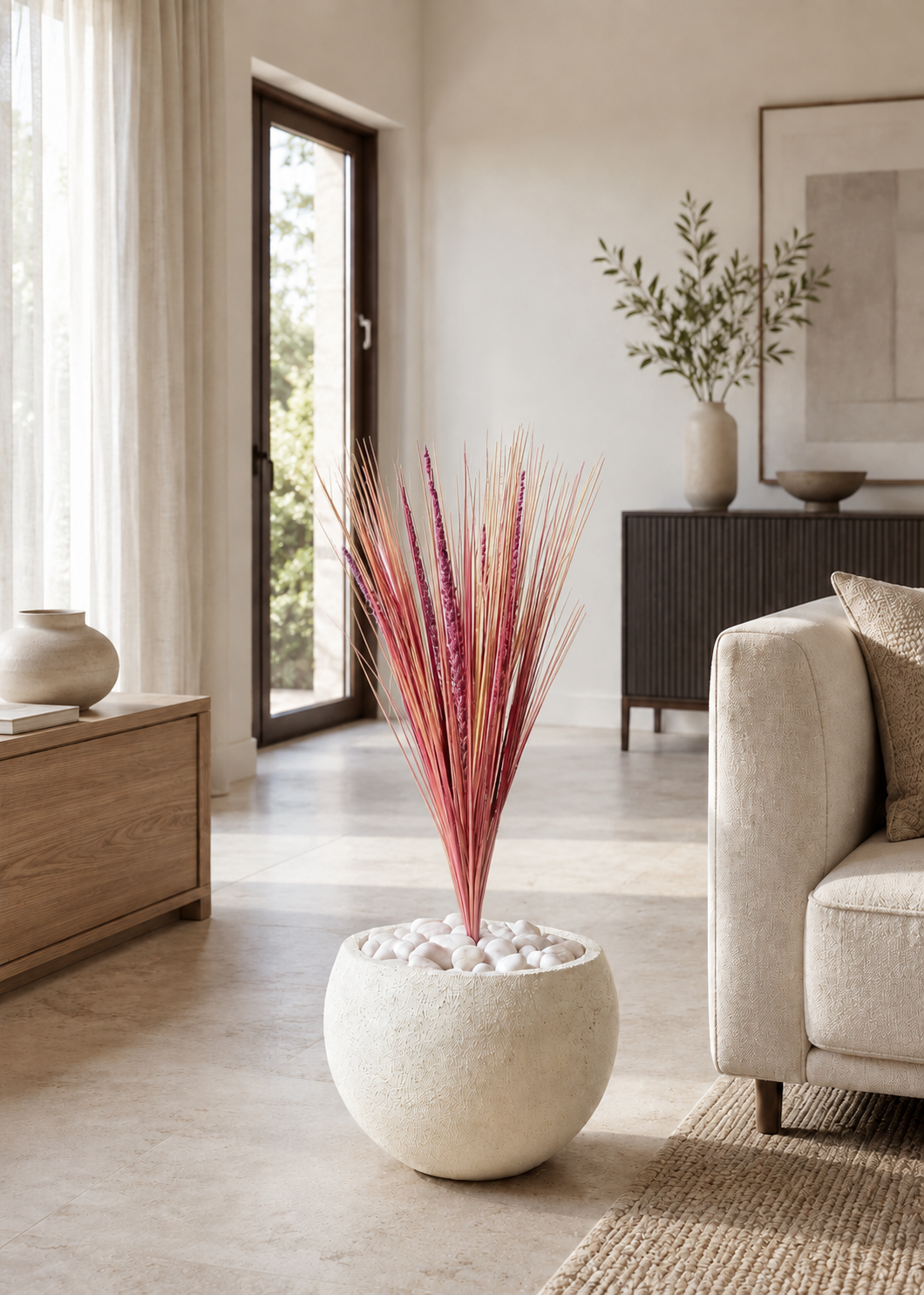 Artificial Purple Pampas Bunch - 2 Feet
