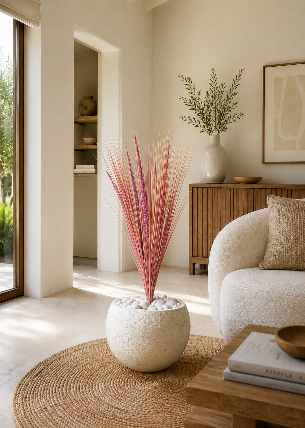 Artificial Purple Pampas Bunch - 2 Feet