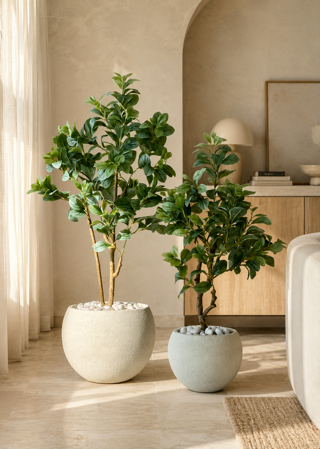 Artificial Variegated Schefflera Plant - 2.8 Feet