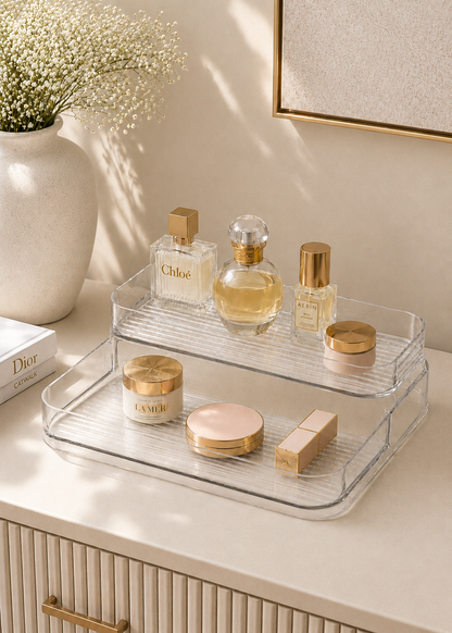 2-Tier Transparent Storage Rack