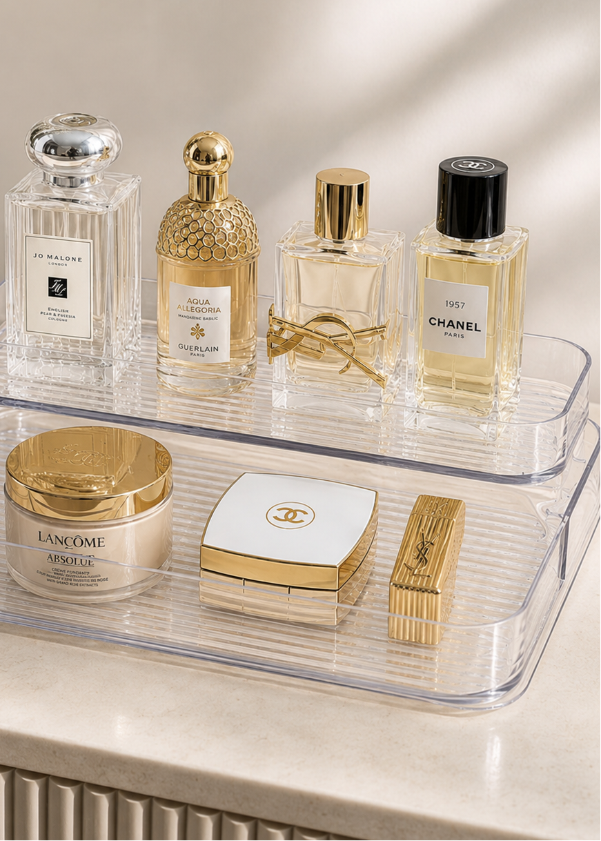 2-Tier Transparent Storage Rack