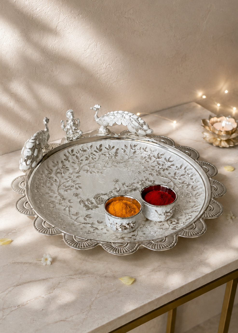 Festive Mayur Luxe Pooja Thali