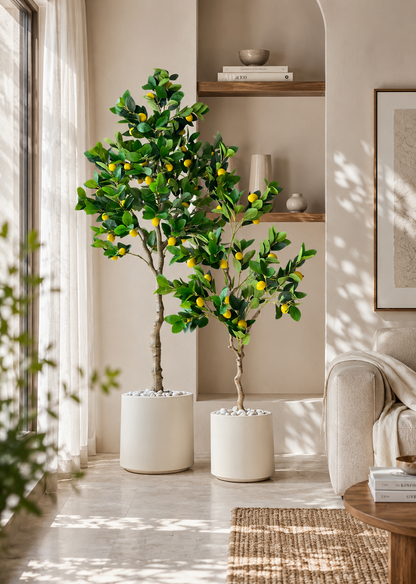 Artificial Tropical Lemon Plant - 6.5 Feet