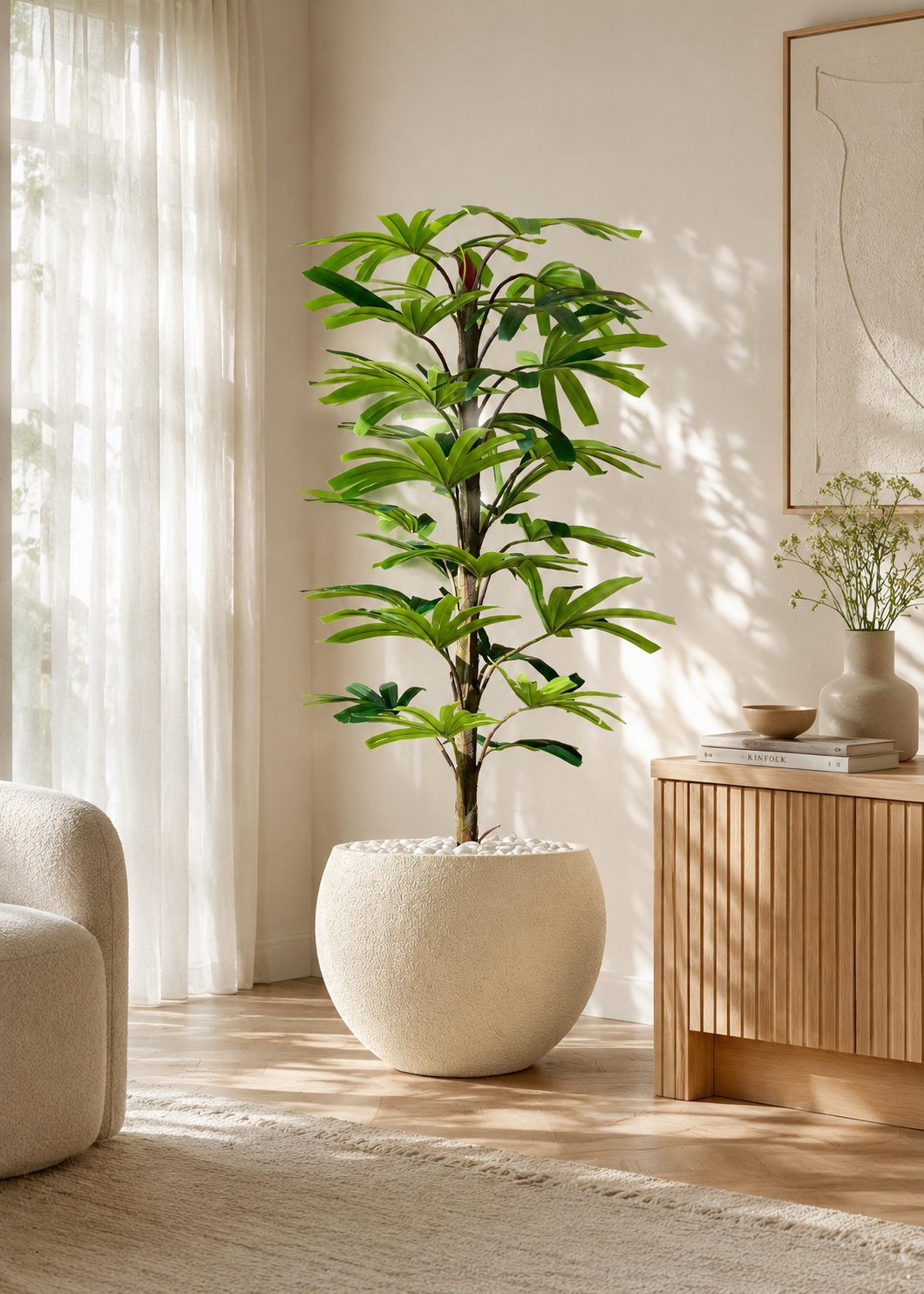 Artificial Rhapis Palm Plant -  6 Feet