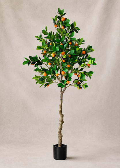 Artificial Tropical Orange Plant - 6.5 Feet