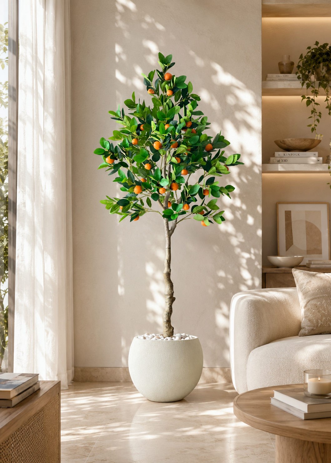 Artificial Tropical Orange Plant - 6.5 Feet