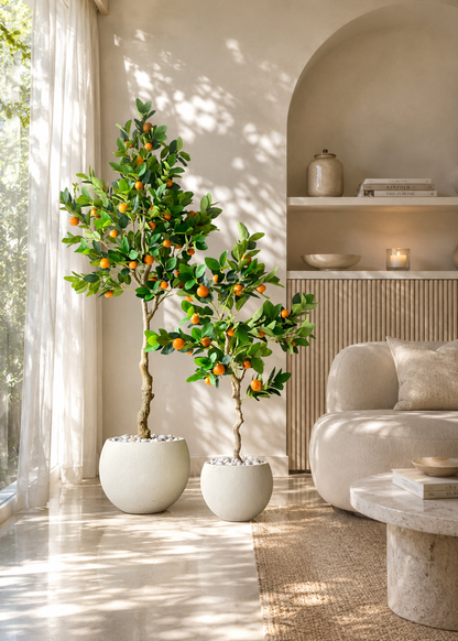 Artificial Tropical Orange Plant - 6.5 Feet