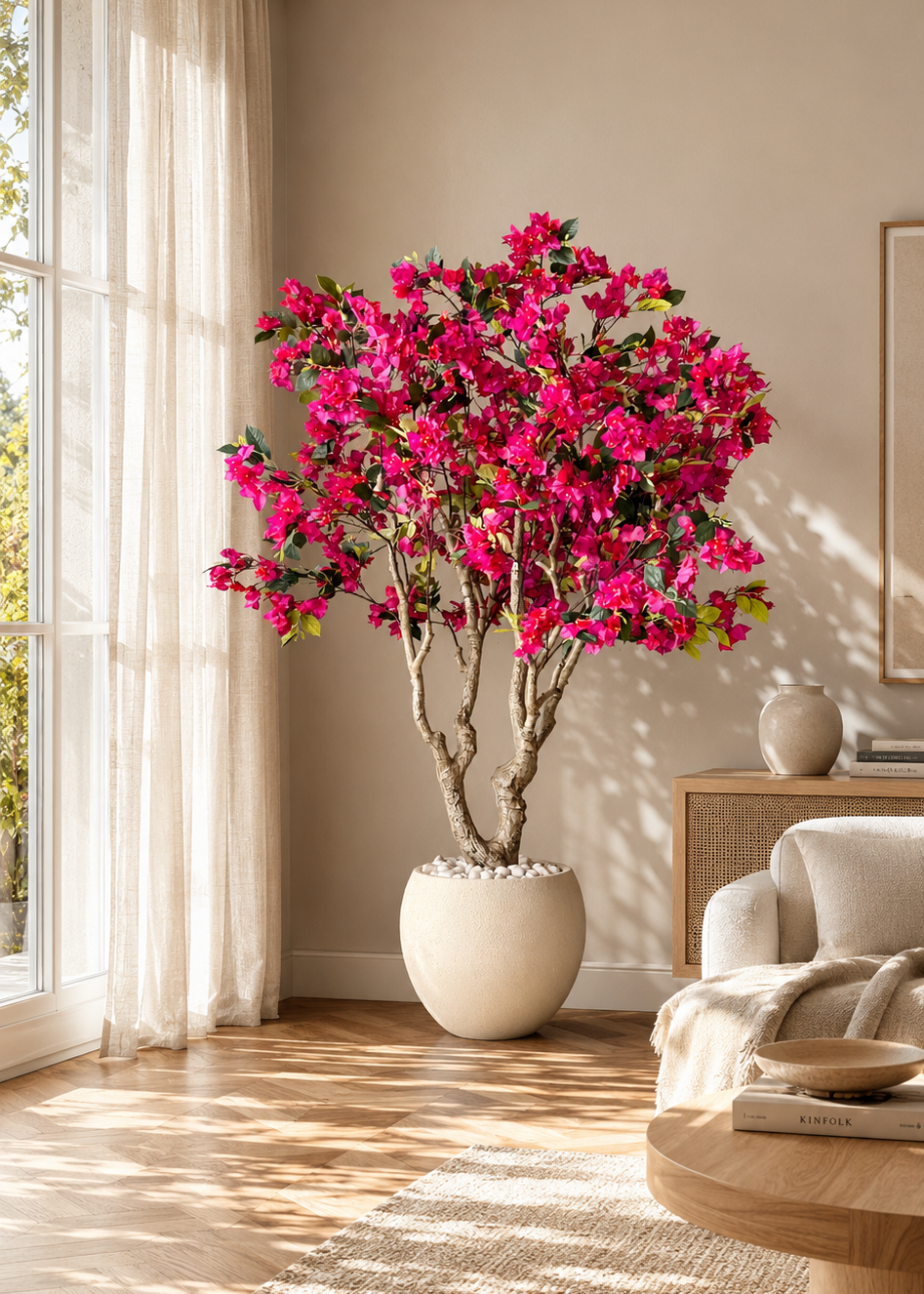 Artificial Pink Bougainvillea Plant - 6 Feet
