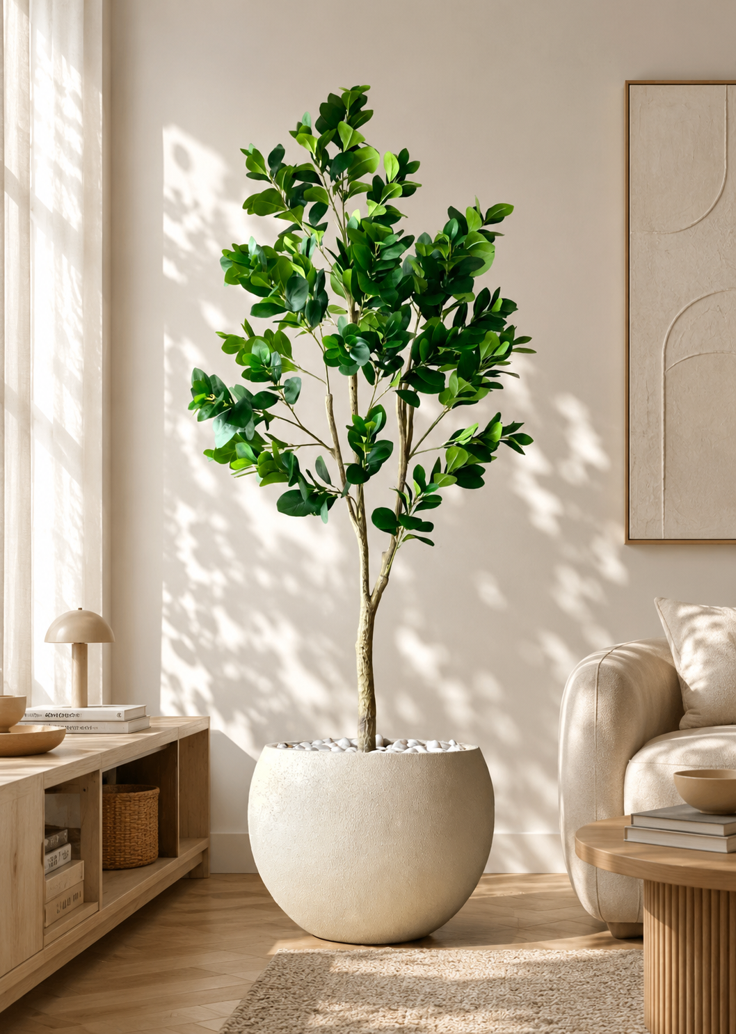 Artificial Lush Peperomia Plant  - 6 Feet