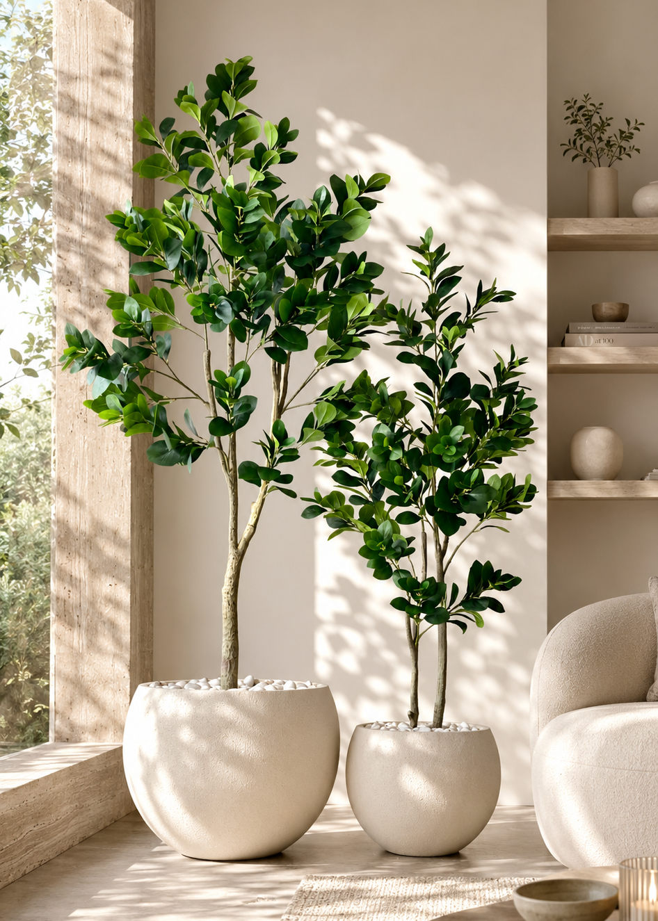 Artificial Lush Peperomia Plant  - 6 Feet
