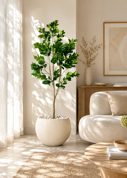 Artificial Lush Peperomia Plant  - 6 Feet