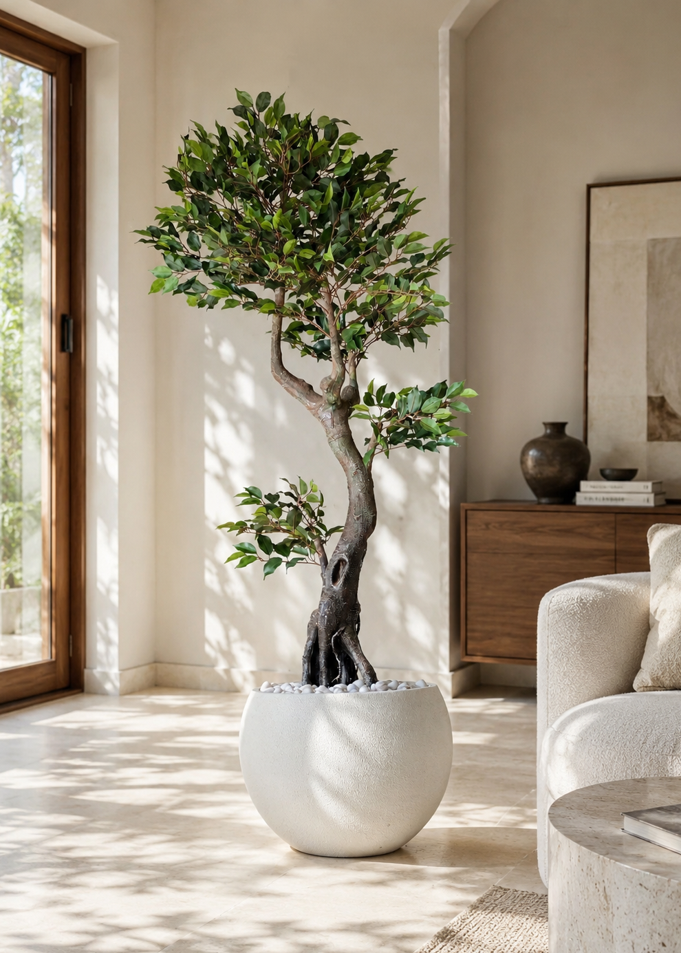 Artificial Twined Ficus Plant - 6 Feet