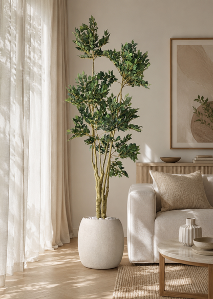 Tropical Ficus Artificial Tall Plant - 6.5 Feet