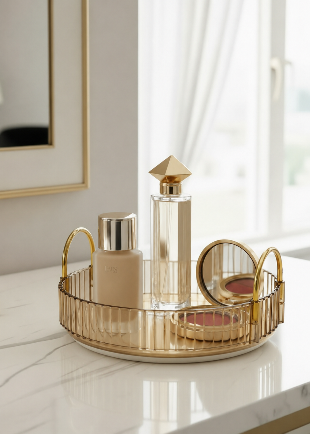 Rotating Makeup Organiser - Amber