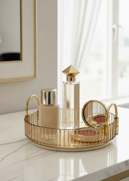 Rotating Makeup Organiser - Amber