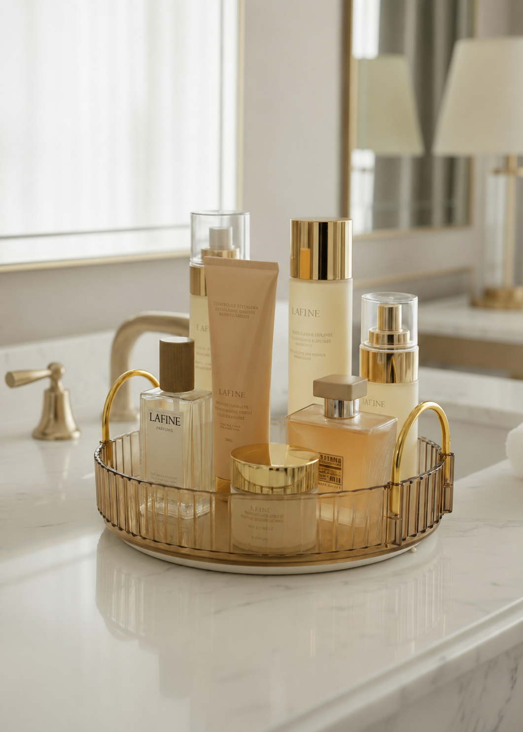 Rotating Makeup Organiser - Amber