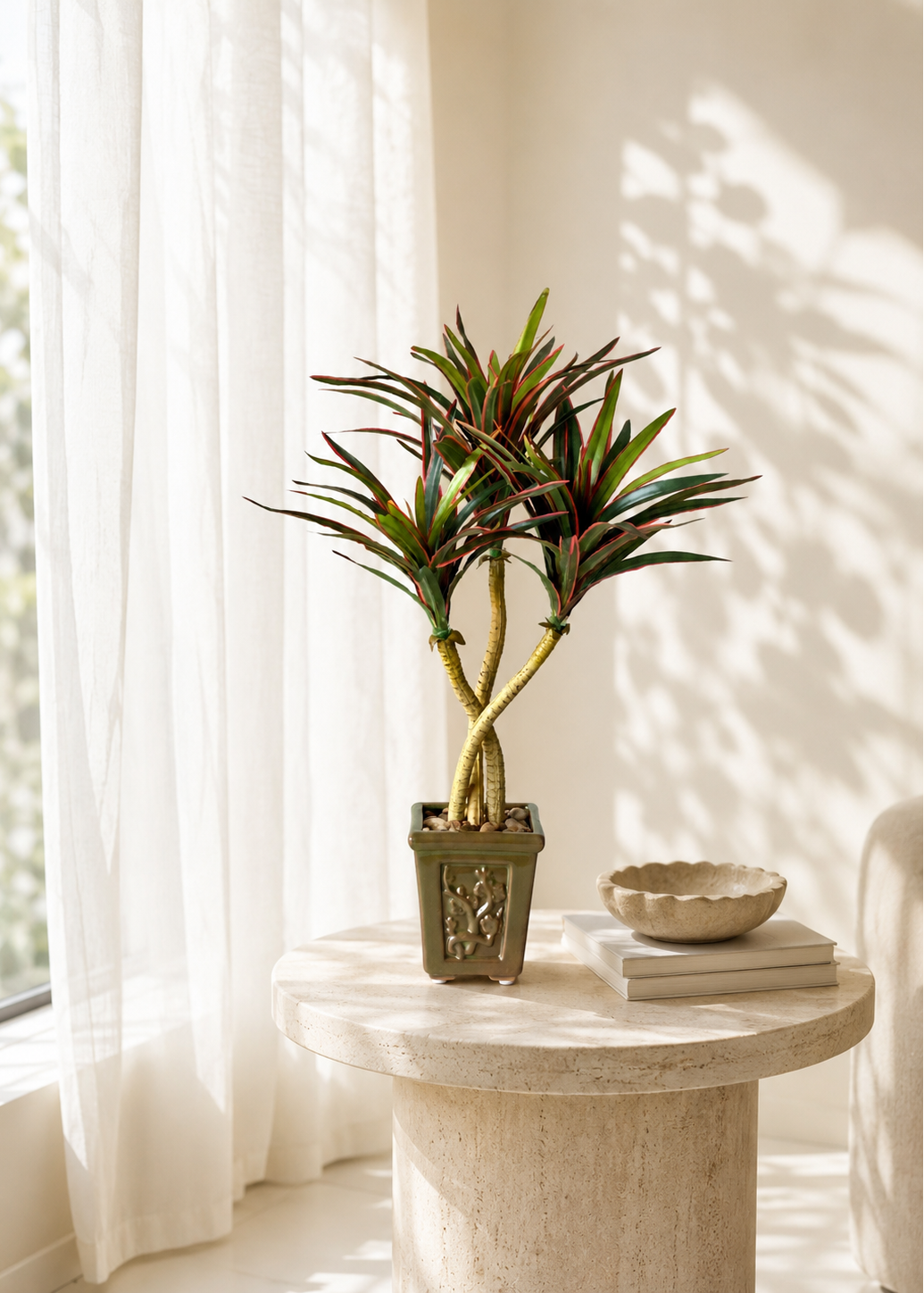 Artificial Red Yucca Plant - 1.4 Feet