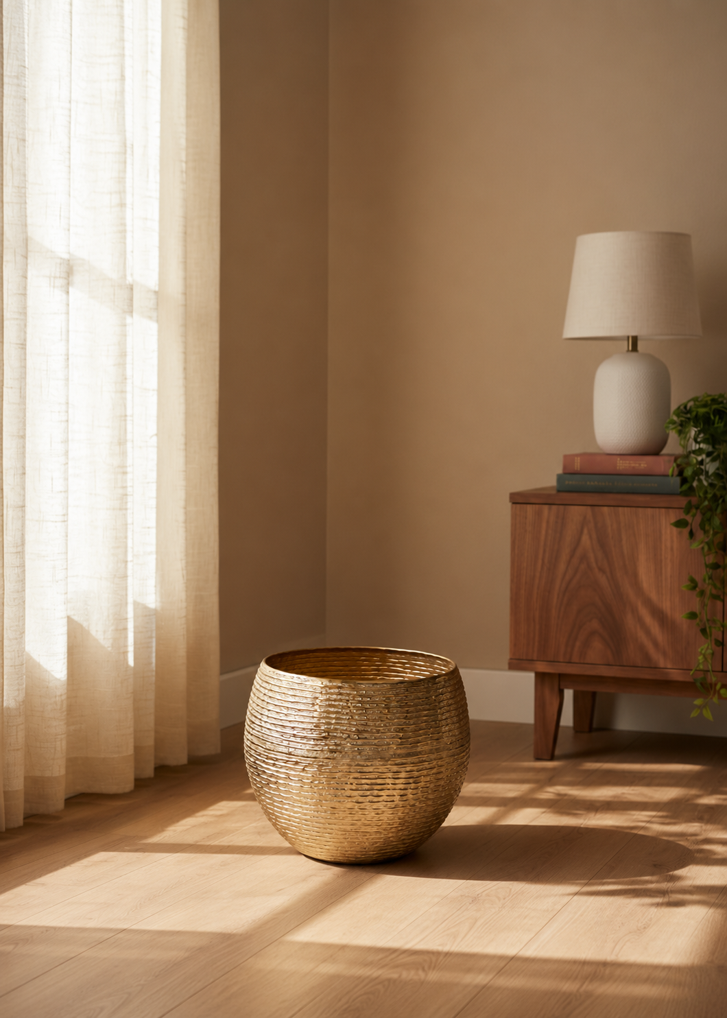 Halo Gold Ring Round Planters