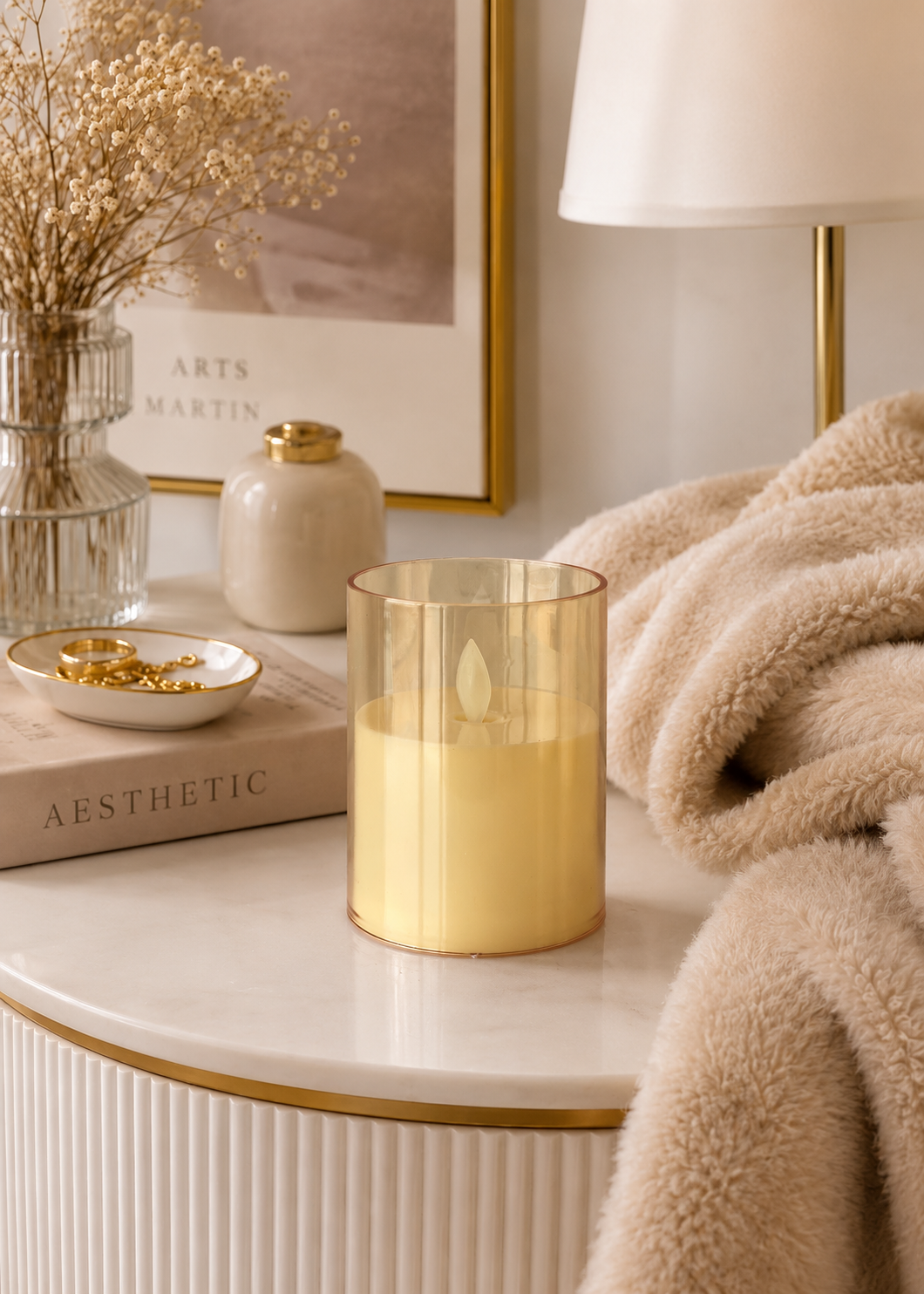 LED Glass Candle - Small