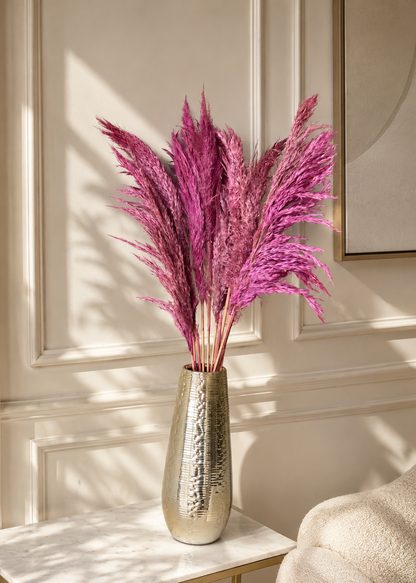 Artificial Feather Pampas Bunch - Pink