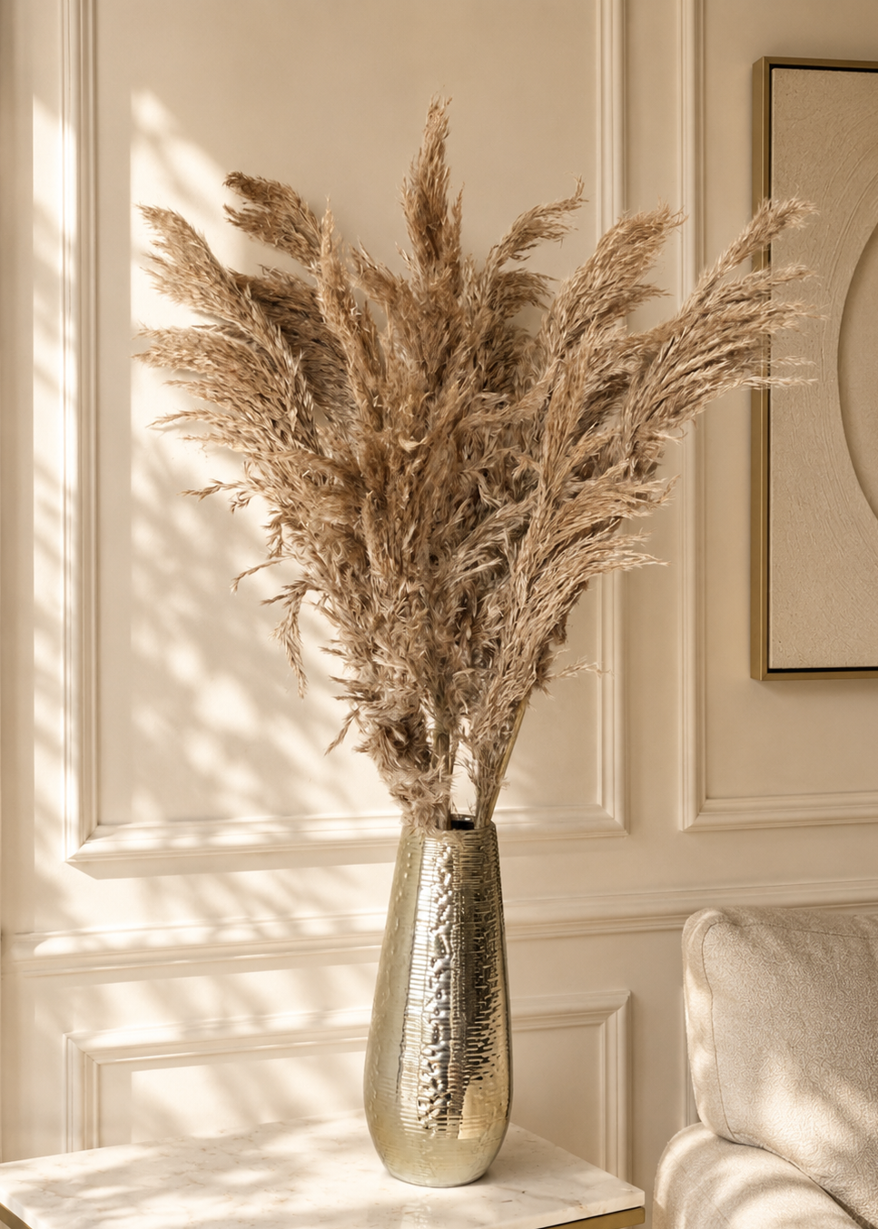Artificial Feather Pampas Bunch - Natural